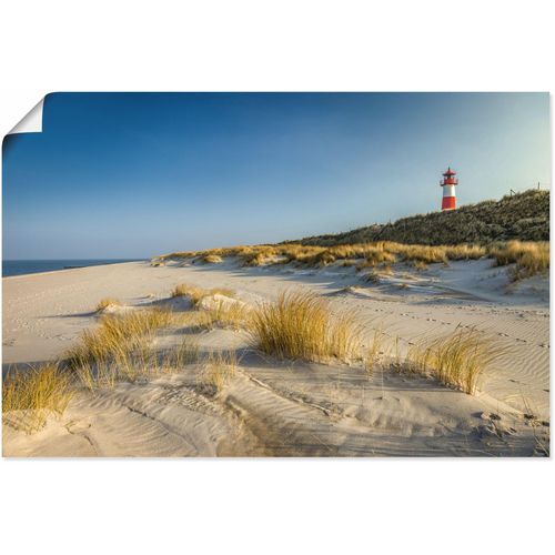 4062144745151 - Wandbild ARTLAND Leuchtturm List-Ost Ellenbogen-Halbinsel Bilder Gr B H 60 cm x 40 cm Poster Strandbilder Querformat 1 St braun Kunstdrucke als Alubild Leinwandbild Wandaufkleber oder Poster in versch Größen