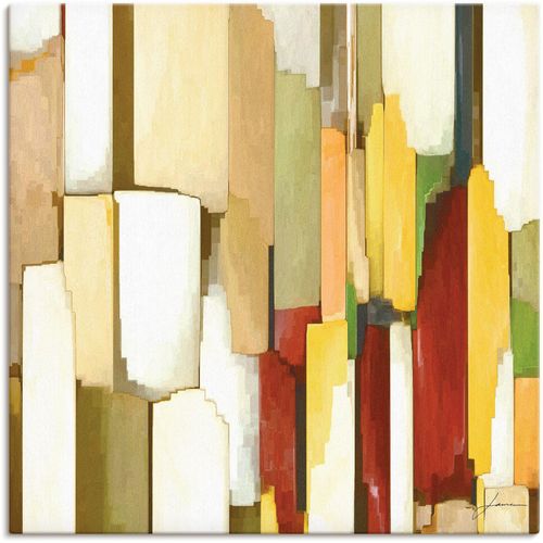 4058661335227 - Wandbild ARTLAND Monument III Bilder Gr B H 40 cm x 40 cm Leinwandbild Muster quadratisch 1 St beige (naturfarben) Bild Metallbild Metallbilder Bilder als Alubild Leinwandbild Wandaufkleber oder Poster in versch Größen