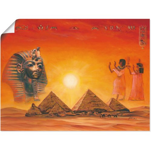 4055327294287 - Wandbild ARTLAND Ägyptische Impressionen Bilder Gr B H 60 cm x 45 cm Poster Afrika 1 St orange Bild Poster Bilder als Alubild Leinwandbild Wandaufkleber oder in versch Größen