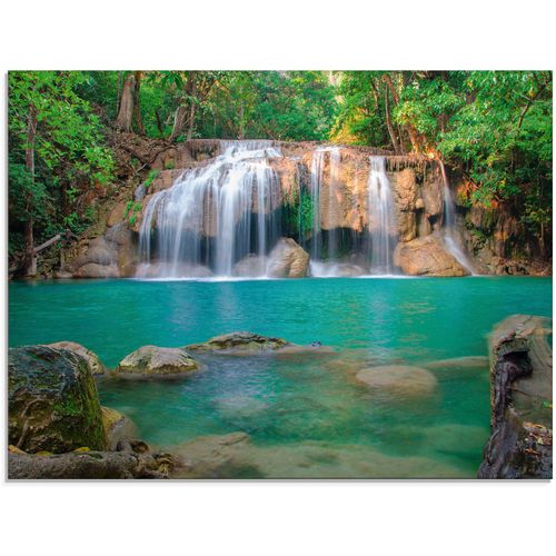 4058661632166 - Glasbild ARTLAND Wasserfall im Wald National Park Bilder Gr B H 60 cm x 45 cm Glasbild Gewässer 1 St grün Glasbilder in verschiedenen Größen 4058661632166 - Glasbild ARTLAND Wasserfall im Wald National Park Bilder Gr B H 60 cm x 45 cm Glasbild Gewässer 1 St grün Glasbilder in verschiedenen Größen