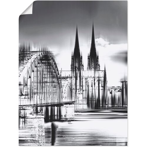 4055327575317 - Wandbild ARTLAND Köln Skyline Collage III Bilder Gr B H 45 cm x 60 cm Poster Deutschland 1 St grau Bild Kunstdruck Leinwandbild Kunstdrucke Bilder als Leinwandbild Wandaufkleber oder Poster in versch Größen