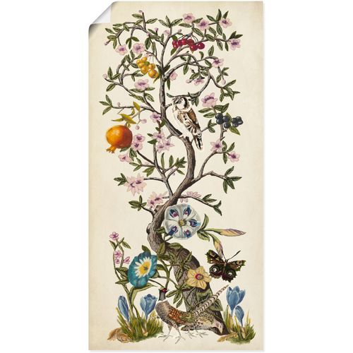 4058661372420 - Wandbild ARTLAND Chinoiserie Natur I Bilder Gr B H 75 cm x 150 cm Poster Pflanzen Hochformat 1 St beige (naturfarben) Bild Poster Bilder als Alubild Leinwandbild Wandaufkleber oder in versch Größen