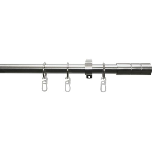 4003018343936 - Gardinenstange Set Metall Gardinenstangen Gr L 160 cm 1 läufig silberfarben (edelstahlfarben) Gardinenstangen Deckenmontage 1-Lauf 4003018343936 - Gardinenstange Set Metall Gardinenstangen Gr L 160 cm 1 läufig silberfarben (edelstahlfarben) Gardinenstangen Deckenmontage 1-Lauf