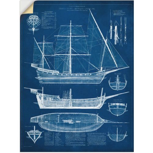 4062144374306 - Wandbild ARTLAND Entwurf für ein Antikes Schiff I Bilder Gr B H 45 cm x 60 cm Wandaufkleber - Vinyl Boote & Schiffe Hochformat 1 St blau Bild Poster Bilder als Alubild Leinwandbild Wandaufkleber oder in versch Größen 4062144374306 - Wandbild ARTLAND Entwurf für ein Antikes Schiff I Bilder Gr B H 45 cm x 60 cm Wandaufkleber - Vinyl Boote & Schiffe Hochformat 1 St blau Bild Poster Bilder als Alubild Leinwandbild Wandaufkleber oder in versch Größen