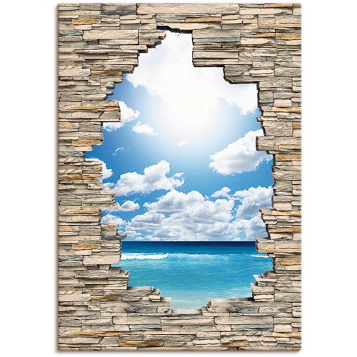 4062144713389 - Wandbild ARTLAND Großartige Strandlandschaft Steinmauer Bilder Gr B H 50 cm x 70 cm Leinwandbild Strandbilder Hochformat 1 St blau Kunstdrucke als Alubild Leinwandbild Wandaufkleber oder Poster in versch Größen 4062144713389 - Wandbild ARTLAND Großartige Strandlandschaft Steinmauer Bilder Gr B H 50 cm x 70 cm Leinwandbild Strandbilder Hochformat 1 St blau Kunstdrucke als Alubild Leinwandbild Wandaufkleber oder Poster in versch Größen