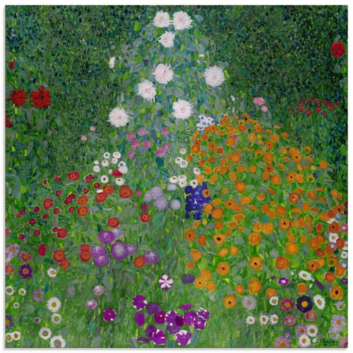 4059745750448 - Glasbild ARTLAND Bauerngarten 1905-07 Bilder Gr B H 30 cm x 30 cm Glasbild Blumenwiese quadratisch 1 St grün Bild Glasbild Glasbilder Bilder in verschiedenen Größen