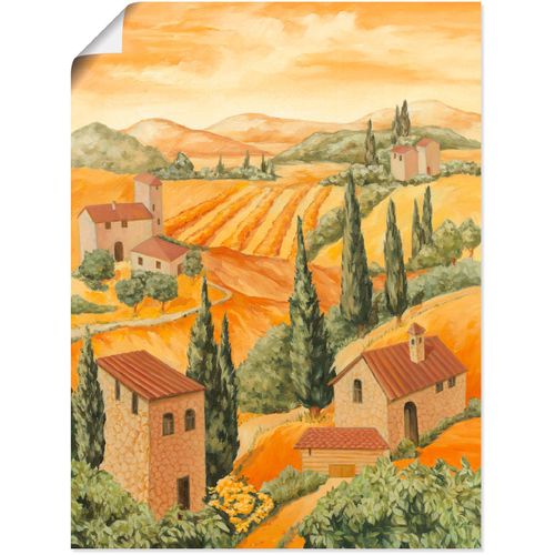 4055327639514 - Wandbild ARTLAND Italien Toscana Bilder Gr B H 45 cm x 60 cm Poster Europa 1 St braun Bild Poster Bilder als Alubild Leinwandbild Wandaufkleber oder in versch Größen