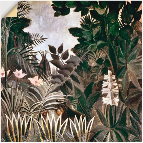4059745444323 - Wandbild ARTLAND Dschungel 1909 Bilder Gr B H 50 cm x 50 cm Wandaufkleber - Vinyl Wald quadratisch 1 St grün Bild Poster Bilder als Alubild Leinwandbild Wandaufkleber oder in versch Größen