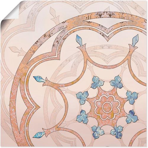 4059745266314 - Wandbild ARTLAND Boho Mandala Bilder Gr B H 50 cm x 50 cm Poster Muster 1 St beige (natur) Bild Metallbild Metallbilder Bilder als Alubild Leinwandbild Wandaufkleber oder Poster in versch Größen