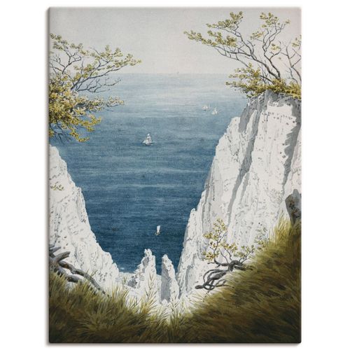4055327852371 - Wandbild ARTLAND Kreidefelsen auf Rügen um 1826 Bilder Gr B H 45 cm x 60 cm Leinwandbild Gewässer Hochformat 1 St blau Bild Poster Bilder als Leinwandbild Wandaufkleber oder in versch Größen