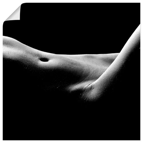 4055327785129 - Wandbild ARTLAND Körperausschnitt einer nackten Frau Bilder Gr B H 40 cm x 40 cm Poster Frau quadratisch 1 St schwarz Bild Poster Bilder als Leinwandbild Wandaufkleber oder in versch Größen