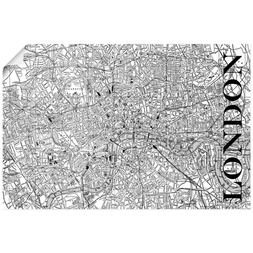 4062144188118 - Wandbild ARTLAND London Karte Straßen Karte Bilder Gr B H 60 cm x 40 cm Poster Großbritannien Querformat 1 St schwarz Bild Poster Bilder als Alubild Leinwandbild Wandaufkleber oder in versch Größen 4062144188118 - Wandbild ARTLAND London Karte Straßen Karte Bilder Gr B H 60 cm x 40 cm Poster Großbritannien Querformat 1 St schwarz Bild Poster Bilder als Alubild Leinwandbild Wandaufkleber oder in versch Größen