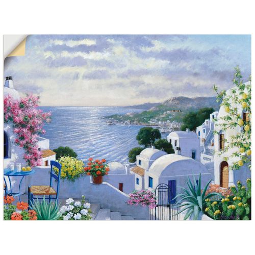 4062144395288 - Wandbild ARTLAND Funkelndes Griechenland Bilder Gr B H 120 cm x 90 cm Wandaufkleber - Vinyl Gewässer Querformat 1 St bunt Bild Poster Bilder als Leinwandbild Wandaufkleber oder in versch Größen