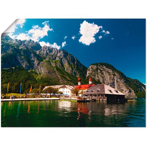 4055327532679 - Wandbild ARTLAND St Bartholomä (Königssee) Bilder Gr B H 60 cm x 45 cm Poster Berge 1 St blau Bild Kunstdruck Kunstdrucke Bilder als Leinwandbild Wandaufkleber oder Poster in versch Größen