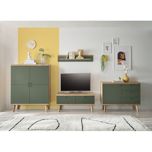 4054574206326 - Lowboard INOSIGN MAVAS Sideboards Gr B H T 107 cm x 50 cm x 40 cm braun (eiche dekor) Lowboards in moderner Trendfarbe Griffe aus Metall (Schwarz) Breite 107 cm