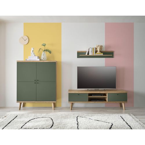 4054574206340 - Lowboard INOSIGN MAVAS Sideboards Gr B H T 160 cm x 50 cm x 40 cm braun (eiche dekor) Lowboards in moderner Trendfarbe Griffe aus Metall (Schwarz) Breite 160 cm