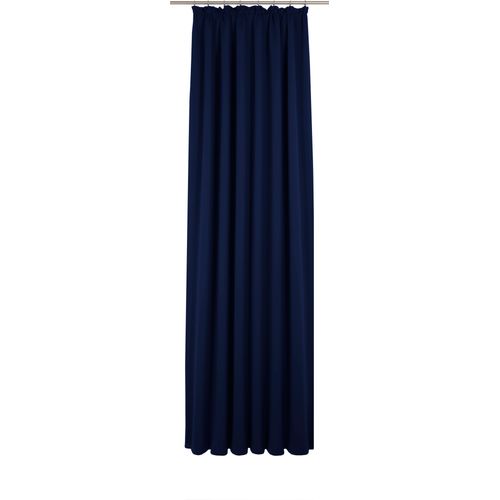 4004567506674 - Vorhang WIRTH Newbury Gardinen Gr 325 cm Kräuselband 130 cm blau (nachtblau) Kräuselband nach Maß