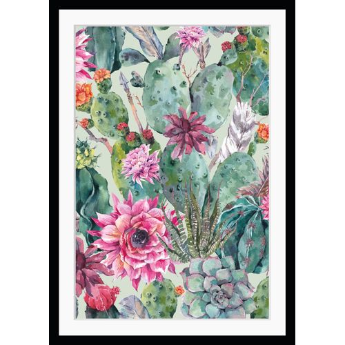 4049009894261 - Bild QUEENCE Fiona Bilder Gr B H 50 cm x 60 cm Wandbild Blumen Hochformat bunt Kunstdrucke gerahmt Blumen