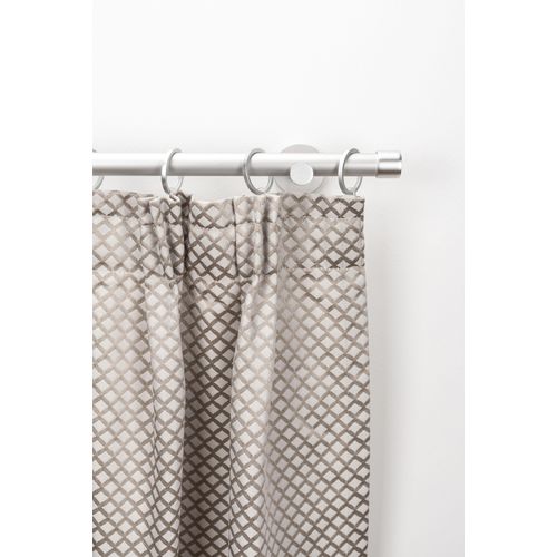 9002777423878 - Gardinenstange GARESA EASY Gardinenstangen Gr B L 66 cm x 560 cm Ø 20 mm 1 St 1 läufig silberfarben Kinder Gardinenstangen für Vorhanggarnitur verlängerbar Wandmont Endkappe Alu mit Ringe