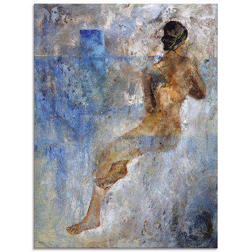 4059745878654 - Glasbild ARTLAND Nackt Barbara Bilder Gr B H 60 cm x 80 cm Glasbild Frau Hochformat 1 St blau Bild Glasbild Glasbilder Bilder in verschiedenen Größen