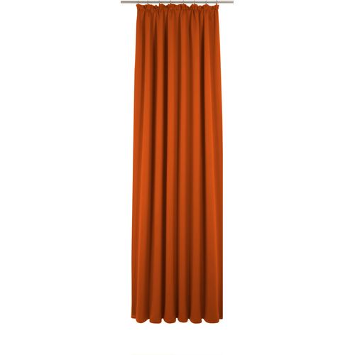 4004567499174 - Vorhang WIRTH Newbury Gardinen Gr 405 cm Kräuselband 130 cm orange (terra) Kräuselband nach Maß