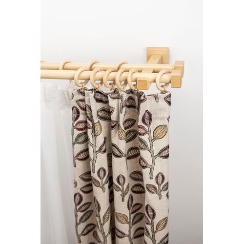9002777419291 - Gardinenstange GARESA CUBUS Gardinenstangen Gr L 390 cm Ø 20 mm 2 läufig beige (natur) Kinder Gardinenstangen für Vorhanggarnitur verlängerbar Endkappe mit Ringe