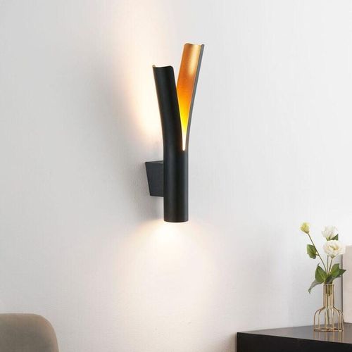 3611839022445 - Kosilum - Schwarze Design LED-Wandleuchte mit doppelter Beleuchtung - Nelia