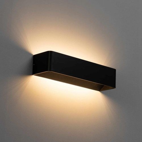 3611839019186 - Kosilum - Dimmbare 12W LED-Wandleuchte kompatibel mit Dimmschalter - schwarz 37 cm - Quadra