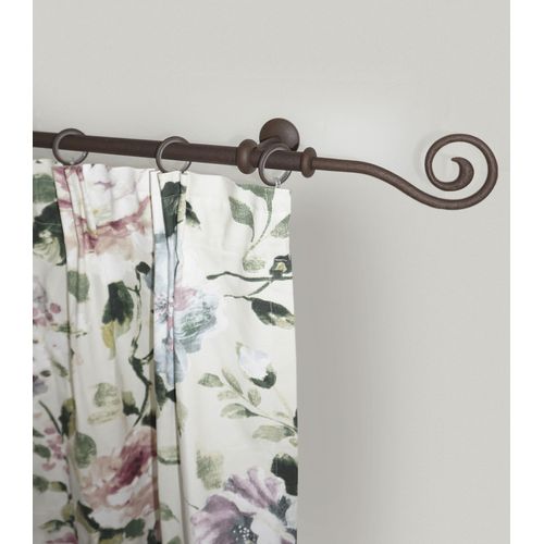 9002777314503 - Gardinenstange GARESA ESPERANCA Gardinenstangen Gr L 470 cm Ø 16 mm 1 St 1 läufig braun (rost) Kinder Gardinenstangen für Vorhanggarnitur verlängerbar Endknopf Spirale Eisen mit Ringe
