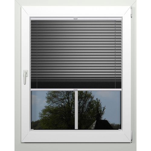 4042627409671 - Plissee INDEKO Thermo-Deluxe grau (anthrazit metallfarben) B48cm H130cm Obermaterial 94% Polyester 6% sonstige Fasern Plissees zur Montage in der Glasleiste nach Maß