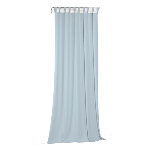 4004567505226 - Vorhang WIRTH Newbury blau (hellblau) Gardinen 225cm Schlaufen 130cm Baumwolle Polyester nach Maß B130cm H225cm