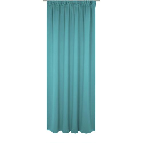 4004567507954 - Vorhang WIRTH Newbury blau (türkis) Gardinen 255cm Multifunktionsband 130cm Baumwolle Polyester nach Maß B130cm H255cm