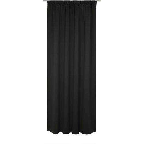 4004567510107 - Vorhang WIRTH Newbury schwarz Gardinen 245cm Multifunktionsband 130cm Baumwolle Polyester nach Maß B130cm H245cm