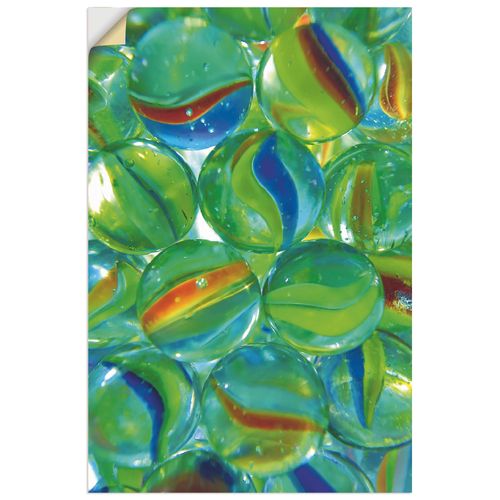 4058661069917 - Wandbild ARTLAND Murmeln Bilder Gr B H 20 cm x 30 cm Wandaufkleber - Vinyl Arrangements Hochformat 1 St grün Bild Poster Bilder als Alubild Leinwandbild Wandaufkleber oder in versch Größen