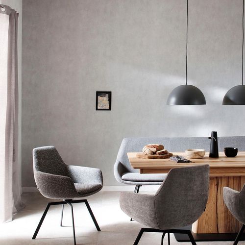 4005414270373 - Vorhang SCHÖNER WOHNEN-KOLLEKTION Option Gardinen Gr 250 cm verdeckte Schlaufen 130 cm grau (stein) Verdeckte Schlaufen Gardine HxB 250x130 Blickdicht