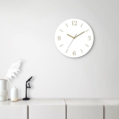 4062144890752 - Wanduhr Aurum Wanduhren Gr B H T 30 cm x 30 cm x 18 cm Quarzuhr weiß Wanduhren analog 30 cm