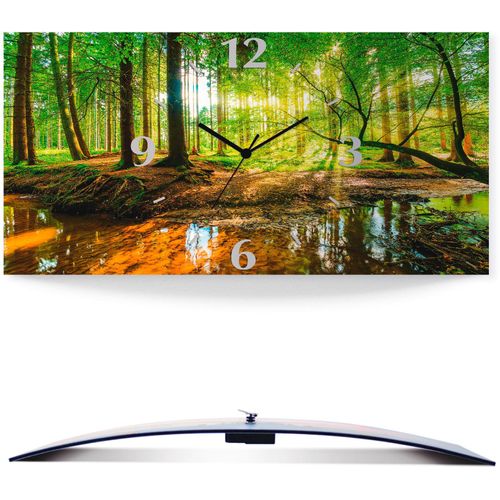 4059745812276 - Wanduhr ARTLAND Wald mit Bach Wanduhren Gr B H T 50 cm x 25 cm x 03 cm Quarzuhr grün Wanduhren 3D Optik gebogen mit Quarz- oder Funkuhrwerk versch Größen 4059745812276 - Wanduhr ARTLAND Wald mit Bach Wanduhren Gr B H T 50 cm x 25 cm x 03 cm Quarzuhr grün Wanduhren 3D Optik gebogen mit Quarz- oder Funkuhrwerk versch Größen