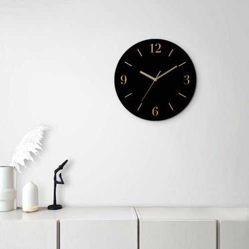 4062144890707 - Wanduhr Aurum Wanduhren Gr B H T 30 cm x 30 cm x 18 cm Funkuhr schwarz Wanduhren analog 30 cm