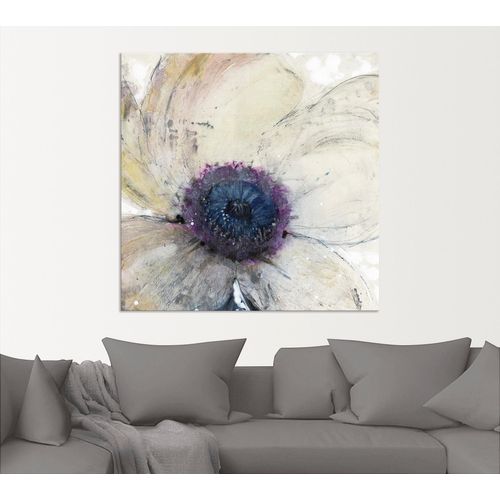 4058661367068 - Wandbild ARTLAND Blumenfluss II Bilder Gr B H 100 cm x 100 cm Alu-Dibond-Druck Blumen quadratisch 1 St beige (naturfarben) Bild Poster Bilder als Alubild Leinwandbild Wandaufkleber oder in versch Größen