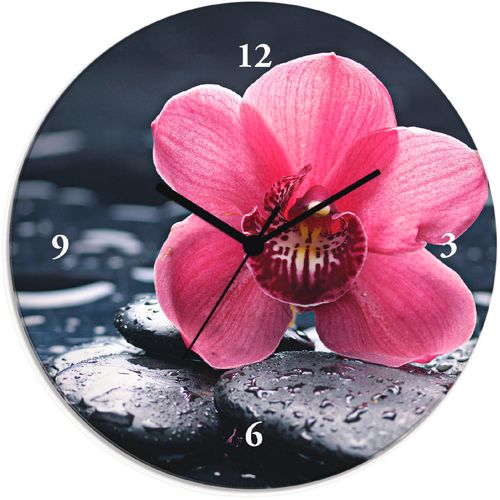 4055327066754 - Wanduhr ARTLAND Stillleben mit Kiesel und einer Orchidee Wanduhren Gr T 18 cm Quarzuhr pink Wanduhren wahlweise mit Quarz- oder Funhuhrwerk lautlos ohne Tickgeräusche 4055327066754 - Wanduhr ARTLAND Stillleben mit Kiesel und einer Orchidee Wanduhren Gr T 18 cm Quarzuhr pink Wanduhren wahlweise mit Quarz- oder Funhuhrwerk lautlos ohne Tickgeräusche