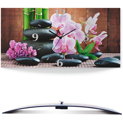 4059745811774 - Wanduhr ARTLAND Spa Konzept Zen Steinen Orchideen Wanduhren Gr B H T 50 cm x 25 cm x 03 cm Funkuhr pink Wanduhren 3D Optik gebogen mit Quarz- oder Funkuhrwerk versch Größen 4059745811774 - Wanduhr ARTLAND Spa Konzept Zen Steinen Orchideen Wanduhren Gr B H T 50 cm x 25 cm x 03 cm Funkuhr pink Wanduhren 3D Optik gebogen mit Quarz- oder Funkuhrwerk versch Größen