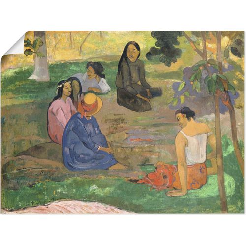 4055327695572 - Wandbild ARTLAND Konversation auf Tahiti Les Parau Parau Bilder Gr B H 40 cm x 30 cm Poster Gruppen & Familien 1 St bunt Bild Leinwandbild Kunstdrucke Bilder als Leinwandbild Wandaufkleber oder Poster in versch Größen