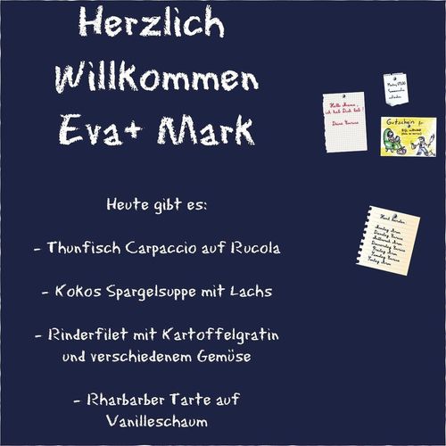 4049009086048 - Memoboard QUEENCE Schwarz Tafeln blau Deko 5050 cm 4049009086048 - Memoboard QUEENCE Schwarz Tafeln blau Deko 5050 cm