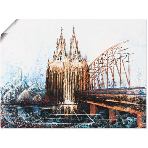 4059745942539 - Wandbild ARTLAND Köln Impression Bilder Gr B H 40 cm x 30 cm Poster Deutschland 1 St braun Kunstdrucke Bilder als Alubild Leinwandbild Wandaufkleber oder Poster in versch Größen