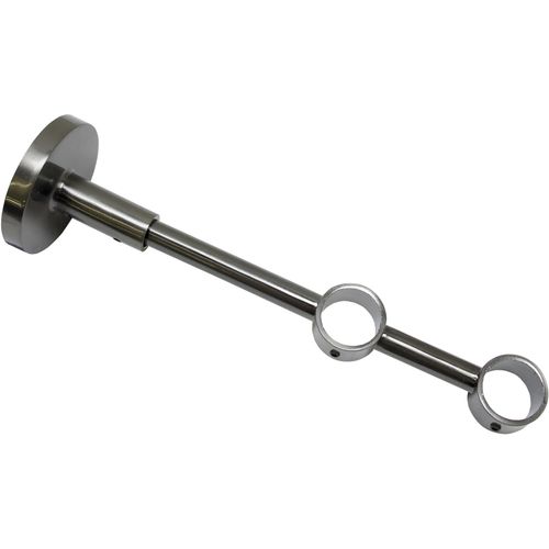 5050685111510 - Doppelträger Chicago Gardinenstangenhalterungen Gr Länge 12 cm grau (titansilberfarben) Gardinenstangenhalter Gardinenstangen Serie Einzelprogramm Chicago Ø 20 mm
