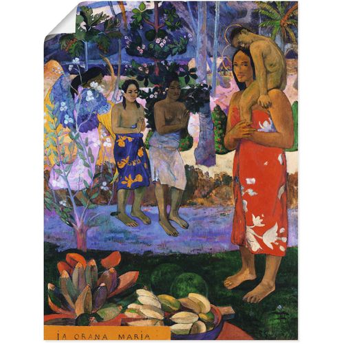 4055327555753 - Wandbild ARTLAND IA ORANA MARIA (Ave Maria) 1891 1892 Bilder Gr B H 30 cm x 40 cm Poster Gruppen & Familien 1 St bunt Bild Leinwandbild Kunstdrucke Bilder als Leinwandbild Wandaufkleber oder Poster in versch Größen
