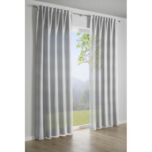 4003018361336 - Vorhang Schal mit verdeckter Schlaufe Gardinen Gr 245 cm verdeckte Schlaufen 140 cm weiß Verdeckte Schlaufen Gardine mit Streifen Muster 4003018361336 - Vorhang Schal mit verdeckter Schlaufe Gardinen Gr 245 cm verdeckte Schlaufen 140 cm weiß Verdeckte Schlaufen Gardine mit Streifen Muster