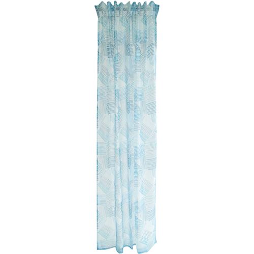 4043343547913 - Gardine Vitas Gardinen Gr 245 cm verdeckte Schlaufen 140 cm blau Landhaus Gardinen Farbverlauf geometrisch Wohnzimmer Schlafzimmer