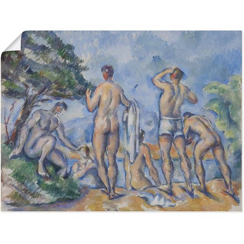 4062144800959 - Wandbild ARTLAND Badende 1890-92 Bilder Gr B H 80 cm x 60 cm Poster Erotische Bilder Querformat 1 St blau Kunstdrucke als Alubild Leinwandbild Wandaufkleber oder Poster in versch Größen