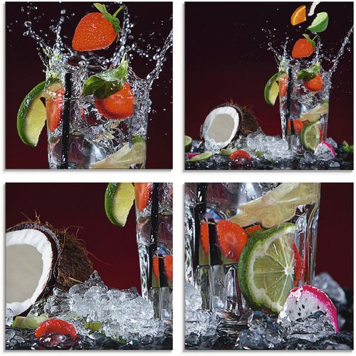 4055327789905 - Glasbild ARTLAND Frischer Fruchtcocktail II Bilder Gr B H 40 cm x 40 cm Getränke 4 St bunt Glasbilder Bilder in verschiedenen Größen 4055327789905 - Glasbild ARTLAND Frischer Fruchtcocktail II Bilder Gr B H 40 cm x 40 cm Getränke 4 St bunt Glasbilder Bilder in verschiedenen Größen